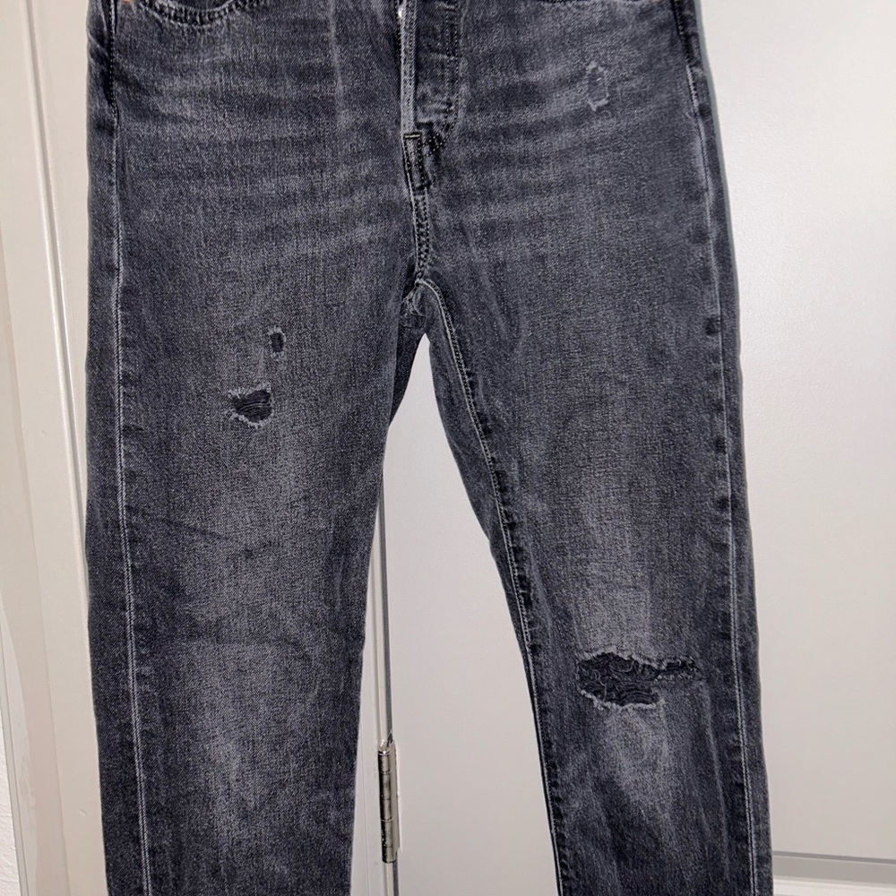 Levi’s Distressed 501 Black Jeans
